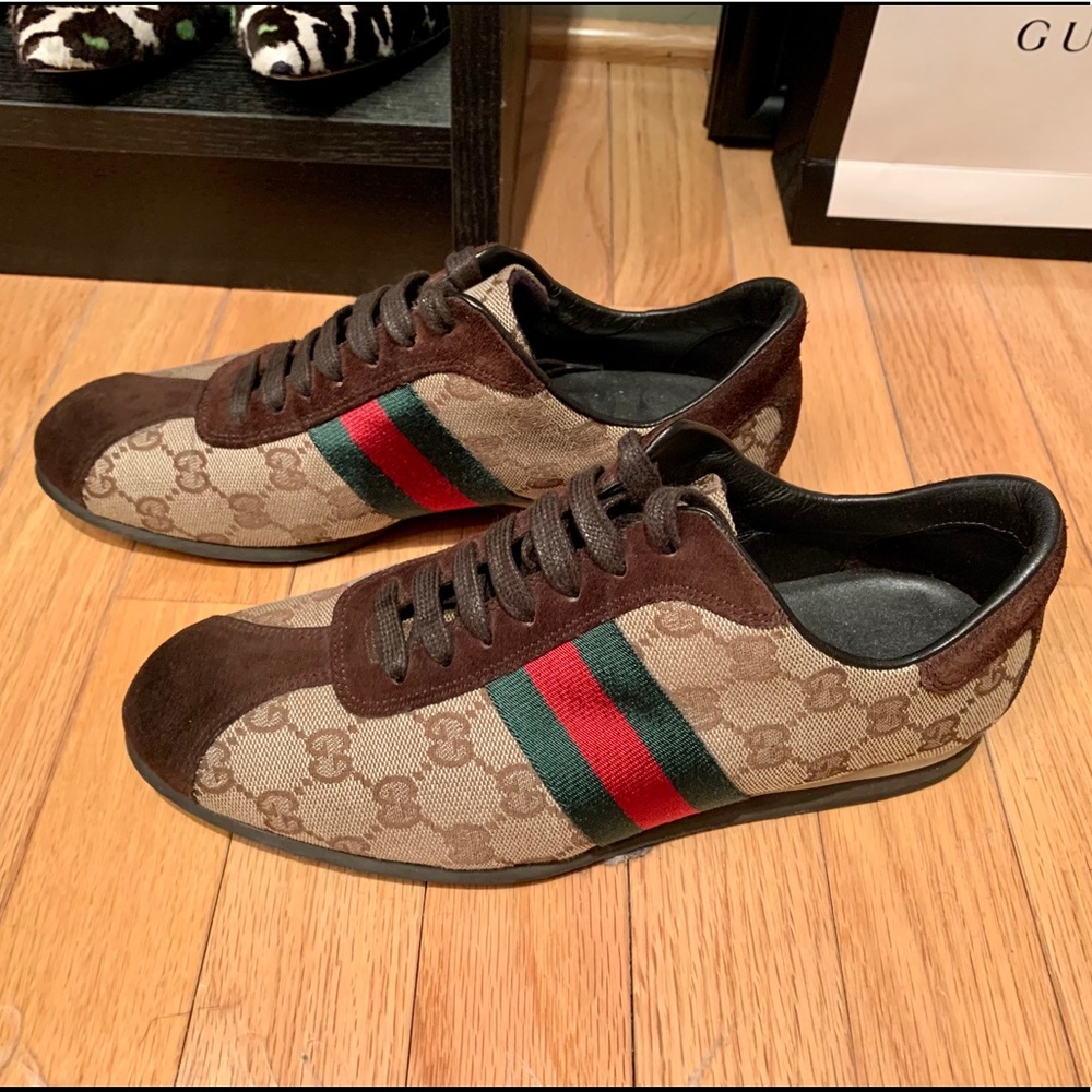 Authentic Gucci Monogram GG Web sneakers